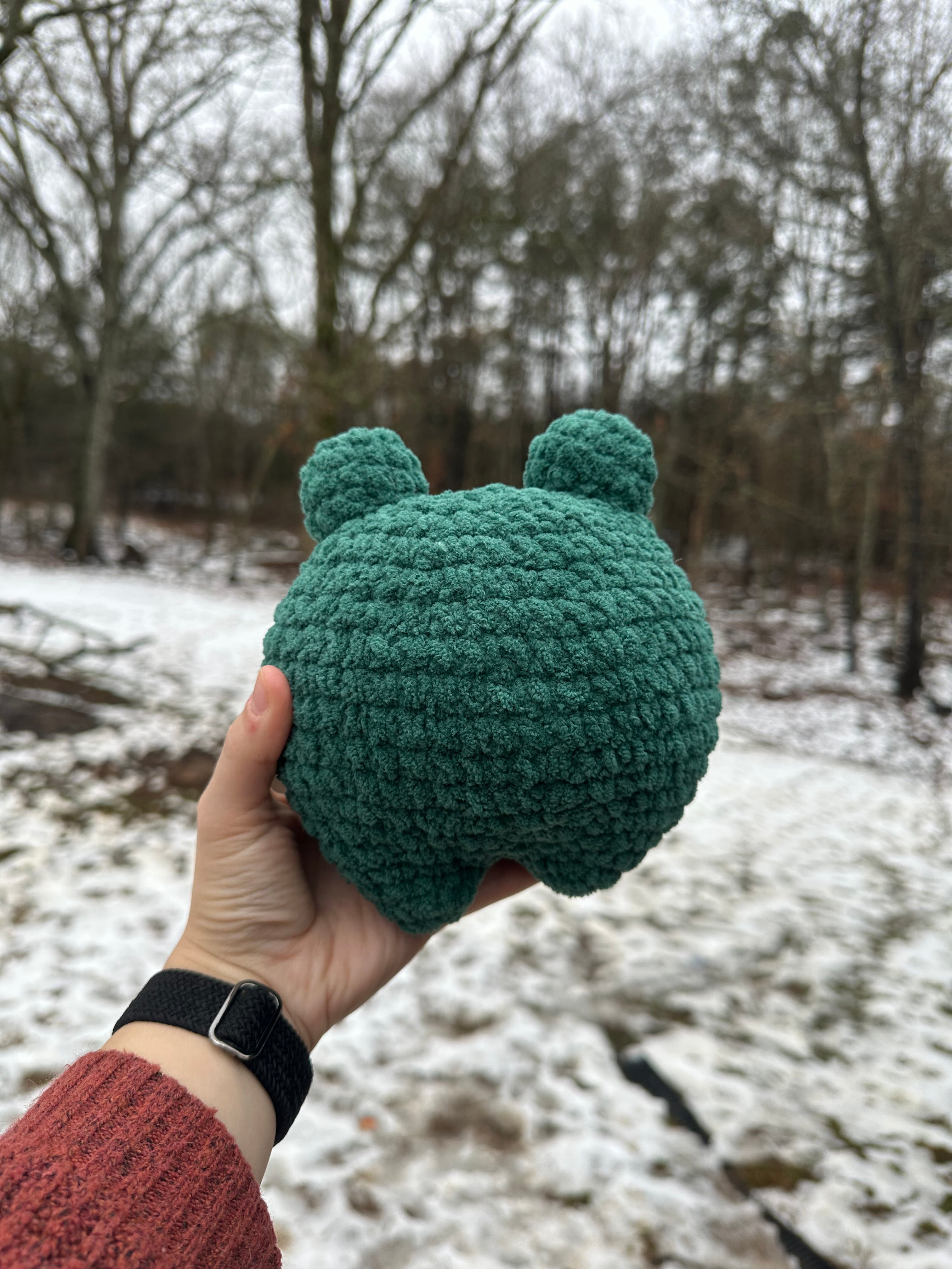 Dark green love frog