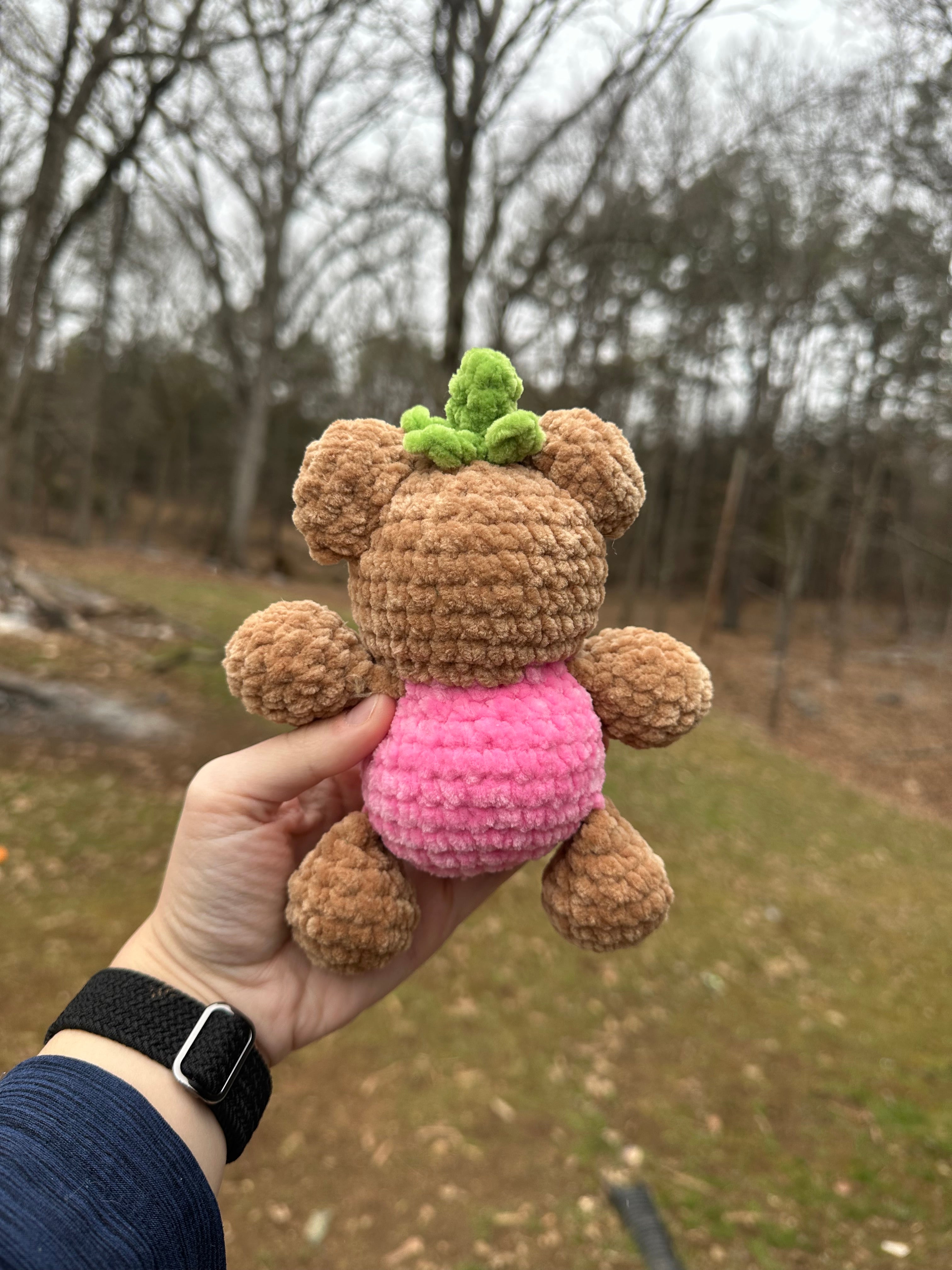 Pink strawberry bear